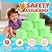 COZYTRAUM 48Pack 5 Inch Foam Cubes Soft Play Pit Fillers for Indoor Games Trampoline Rock Climbing Mats Light Green - Image 4