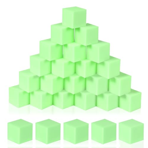 COZYTRAUM 48Pack 5 Inch Foam Cubes Soft Play Pit Fillers for Indoor Games Trampoline Rock Climbing Mats Light Green - Image 1