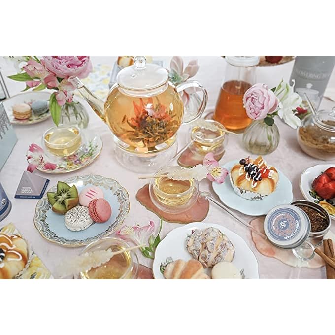 تيلاند مصنوع يدويًا من زجاج البورسليكات الشفاف المقاوم للحرارة، قاعدة تسخين زجاجية لإبريق الشاي المقاوم لتسخين الشاي أو المشروبات - Image 5