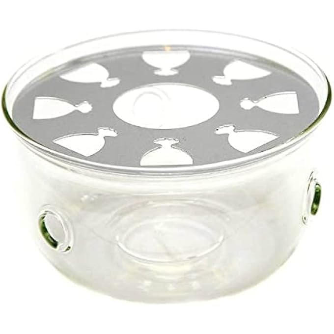 تيلاند مصنوع يدويًا من زجاج البورسليكات الشفاف المقاوم للحرارة، قاعدة تسخين زجاجية لإبريق الشاي المقاوم لتسخين الشاي أو المشروبات - Image 1