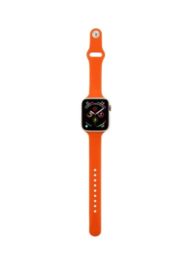 NIBEMINENT Replacement Wrist Strap For Apple Watch 5/4 44mm & 3/2/1 42mm Orange - Image 5