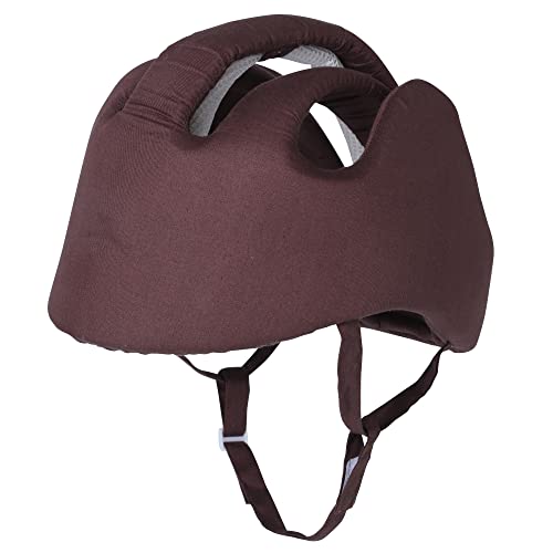 Cepairng Thick Protection Helmet for Elderly Youth Kids Adults,Head Protection for Elderly Falls,Soft Helmet for Epilepsy Seizures Prevent Head Injuries,Safety Bump Cap,for Home Gardening (Coffee Cloth Inner) - Image 1