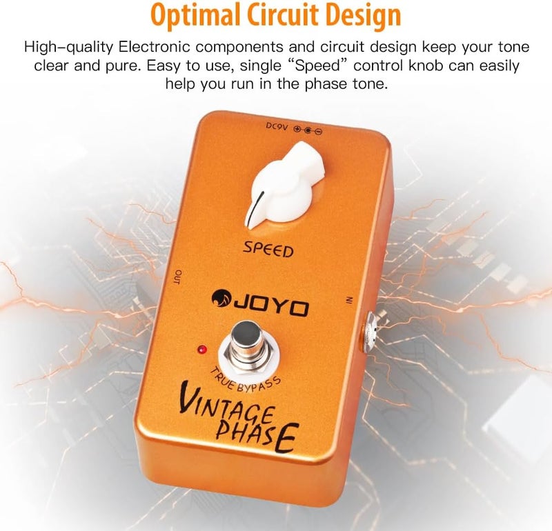 JOYO Vintage Phase Pedal Creates Classic Phaser Sounds of the 70s for Electric Guitar True Bypass (JF-06) - Image 2