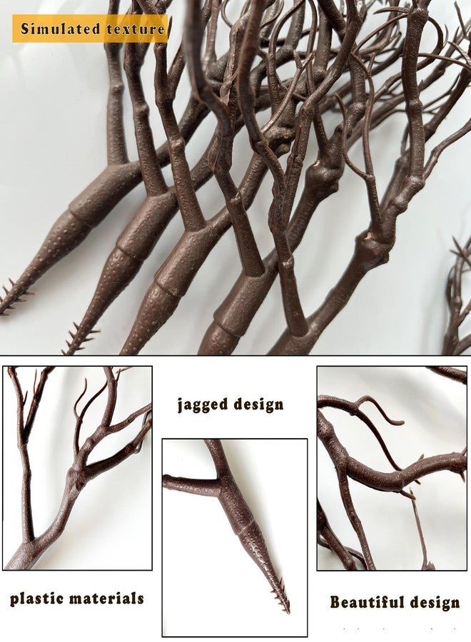 Threemonkys 13.8 inches Artificial Coral Branches Fake Antler Branches Small Branches for Home Decoration Flower Arrangement Wedding Christmas Halloween Festival (Brown 10PCS) - Image 2