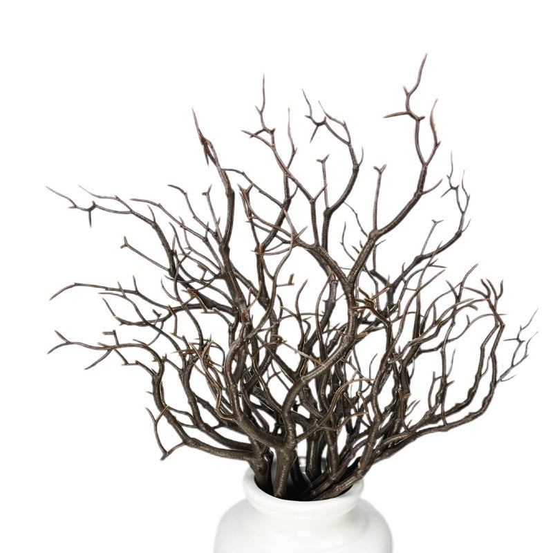 Threemonkys 13.8 inches Artificial Coral Branches Fake Antler Branches Small Branches for Home Decoration Flower Arrangement Wedding Christmas Halloween Festival (Brown 10PCS) - Image 1