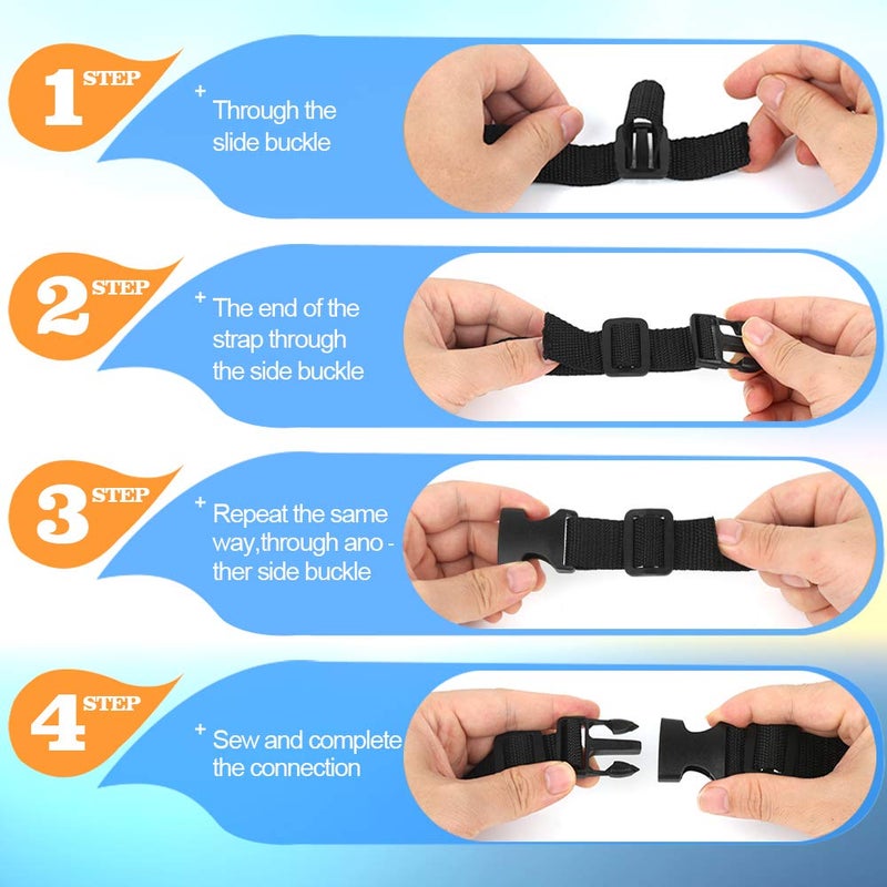 YGDZ 1 Inch Plastic Buckles, 80 Side Release Strap Buckles and Slides Parachute Buckles for DIY Backpack Luggage Strap - Image 4