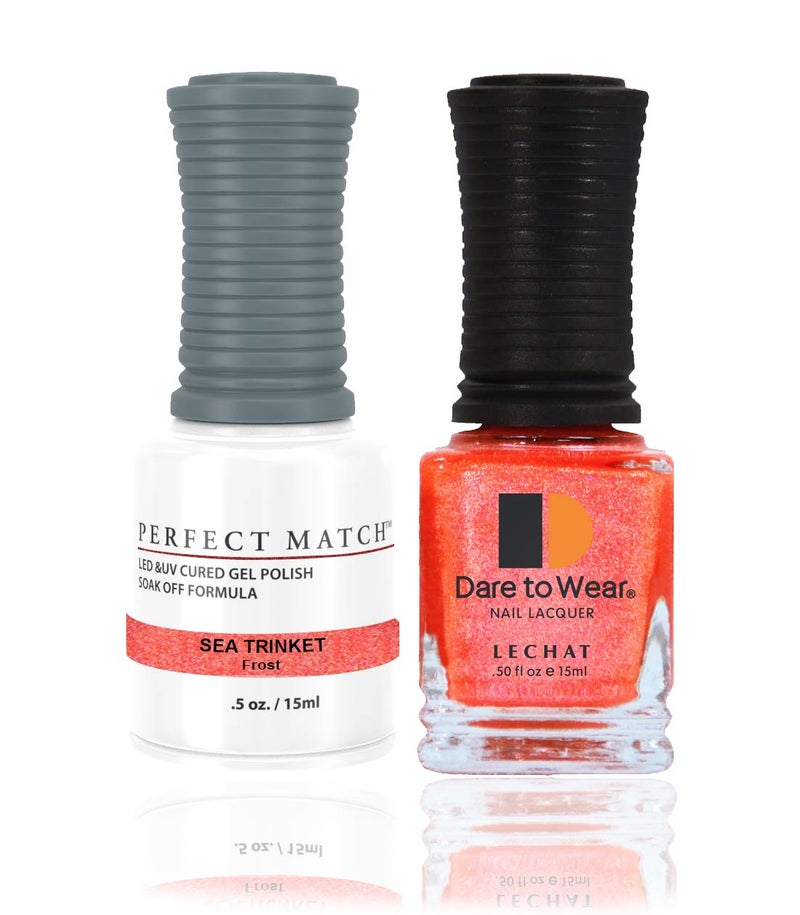 Lechat Perfect Match Gel Nail Polish 15ml Soak Off Long Lasting High Shine UV LED Gel Non Toxic Easy Application Wide Color Range for Manicure and Pedicure Sea Trinket PMS125