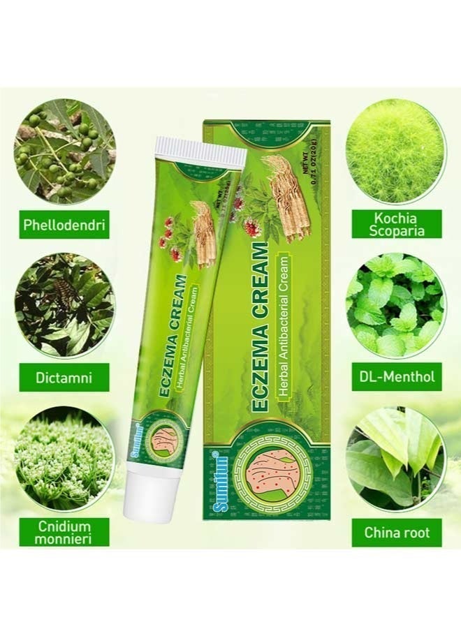 Sumifun 2PCS Eczema Cream - 20g Herbal Antibacterial Cream for Eczema and Psoriasis Relief - Advanced Formula to Soothe and Moisturize - Inhibits Bacteria Growth - Reduces Inflammation and Itching - Image 5