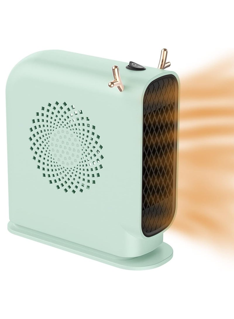 DubaiGallery 500W Ceramic Heater, Portable Electric Heater Fan Heaters for Home, Low Energy Fan Heater with 2 Heat Setting, Silent & Overheat Protection Electric Room Heater Bedroom Living Room Office  - Image 2