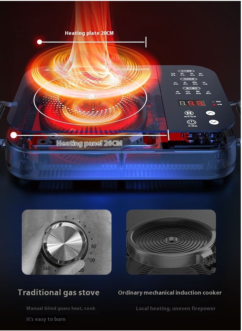 Induction Cooktop, Countertop Burner, Electric Stove, with multiple presets | A-grade microcrystalline panel with easy touch digital display for fast cooking, suitable for all cookware