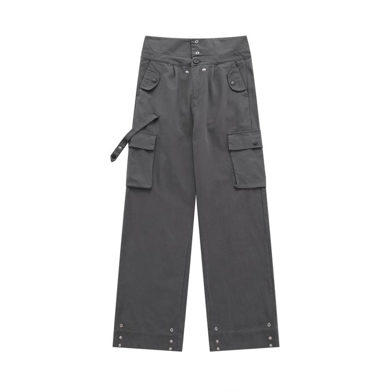 OREETA, autumn fashion brand overalls women's American overalls men's retro casual pants wide leg high waist overalls - Image 1
