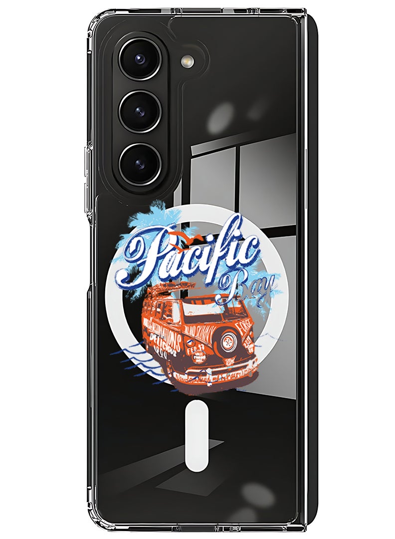 Theodor Magnetic Case for Samsung Galaxy Z Fold 6 Compatible with MagSafe Wireless Charging, Shockproof Phone Bumper Cover Pacific Bay - Image 1