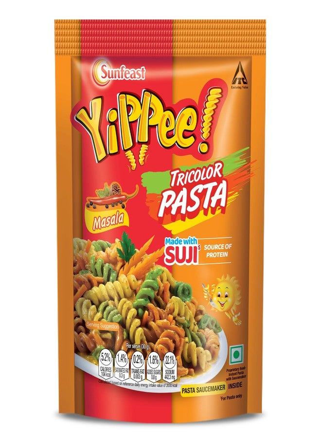 Sunfeast Yippee! Tricolor Pasta|Masala|Soft & Creamy Pasta|Instant Pasta Made with Suji/ Rava 74.7g - Image 1