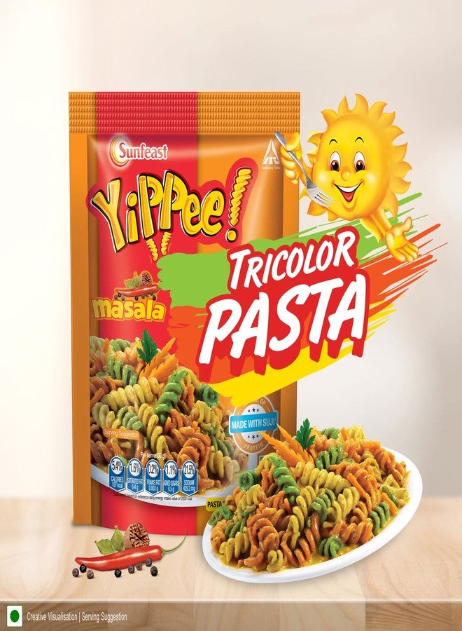 Sunfeast Yippee! Tricolor Pasta|Masala|Soft & Creamy Pasta|Instant Pasta Made with Suji/ Rava 74.7g - Image 2