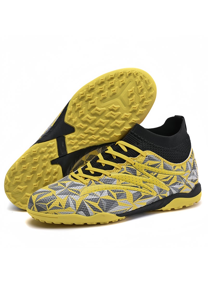 SKT Shiketro New Camouflage High-Top Football Shoes With Short Spikes, Non-Slip And Wear-Resistant, Unisex Football Shoes - Image 1