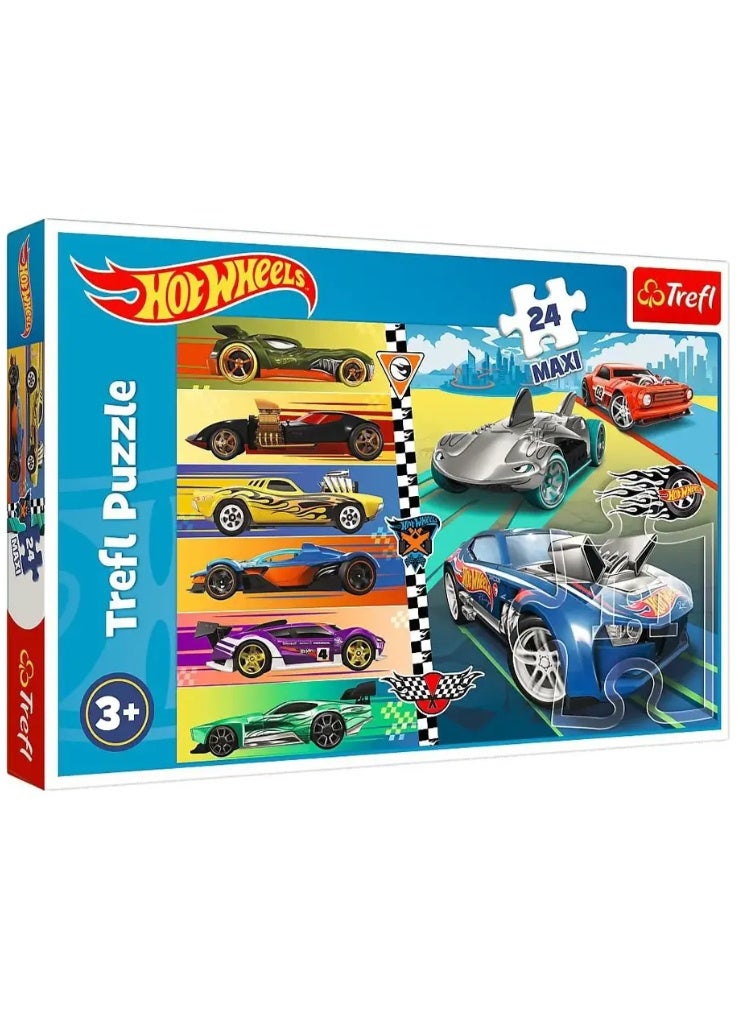 Trefl Maxi Hot Wheels 24 Piece Puzzle - Image 1