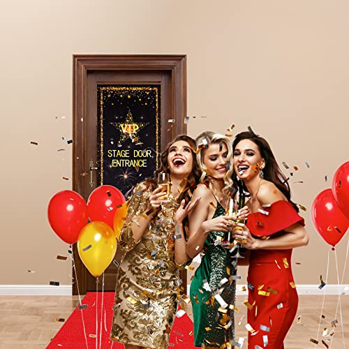 Timtin Red Carpet Runner 2.6 x 15 ft Christmas Not Slip Red Aisle Runner VIP Stage Door Entrance Cover Movie Theme Party Accessory 55 GSM Thickness with Carpet Tape for Film Carnival Wedding Decor - Image 5