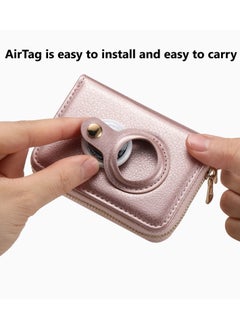 Excefore Small Wallet for Women, Minimalist PU Leathter Wallet, RFID Blocking Wallet Credit Card Holder Organizer with Zipper Pocket Mini Lady Purse, Slim AirTag Wallet Women  - Image 3