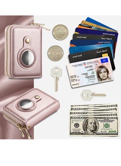 Excefore Small Wallet for Women, Minimalist PU Leathter Wallet, RFID Blocking Wallet Credit Card Holder Organizer with Zipper Pocket Mini Lady Purse, Slim AirTag Wallet Women  - Image 2