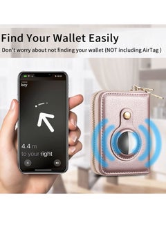 Excefore Small Wallet for Women, Minimalist PU Leathter Wallet, RFID Blocking Wallet Credit Card Holder Organizer with Zipper Pocket Mini Lady Purse, Slim AirTag Wallet Women  - Image 5