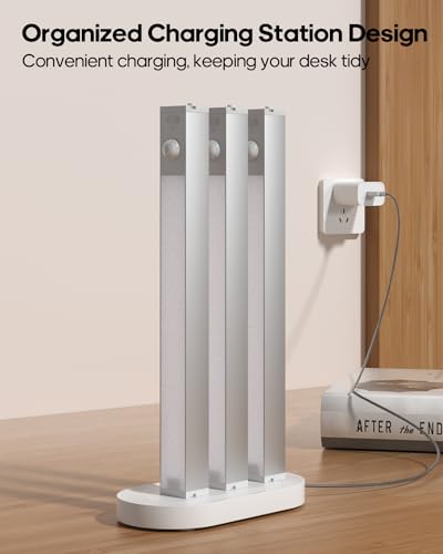 GOODEA 6 Pack Led Under Cabinet Lights Wireless with Charging Station, 7’’ Rechargeable Motion Sensor Light Indoor, Dimmable Closet Lights for Cabinets, Bookshelf, Stair, Hallway - Image 3