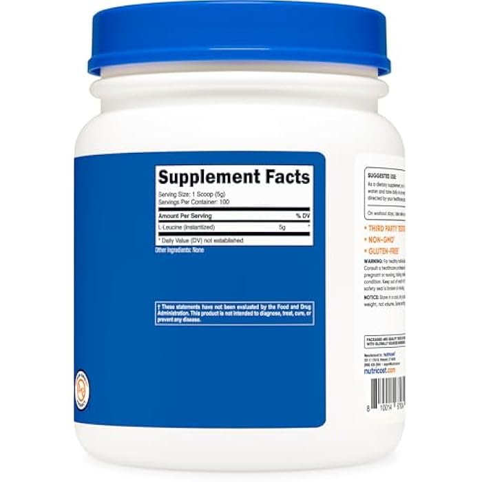 Nutricost Pure L-Leucine Powder 500 Grams - Image 5