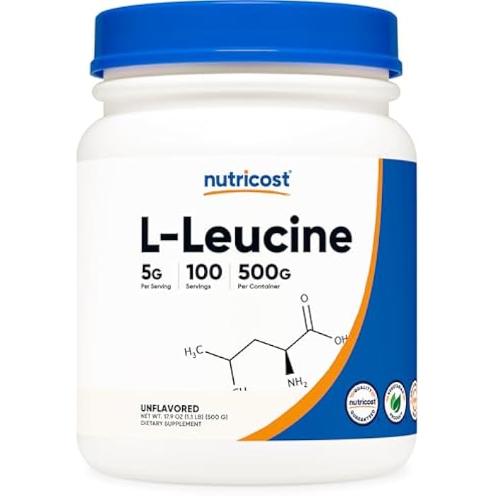 Nutricost Pure L-Leucine Powder 500 Grams - Image 1