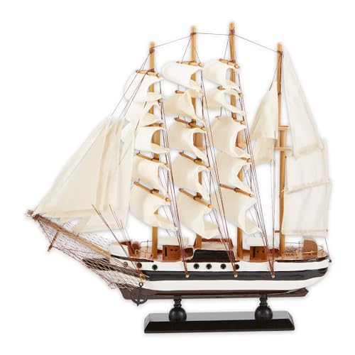 Zingz & Thingz Gifts & Decor Zingz & Thingz Ahoy Collection Wooden Passat Ship Model, 13x2.75x12 - Image 1