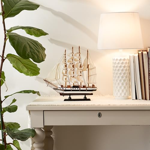 Zingz & Thingz Gifts & Decor Zingz & Thingz Ahoy Collection Wooden Passat Ship Model, 13x2.75x12 - Image 4