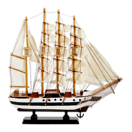Zingz & Thingz Gifts & Decor Zingz & Thingz Ahoy Collection Wooden Passat Ship Model, 13x2.75x12 - Image 2