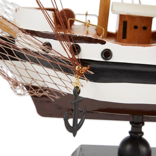 Zingz & Thingz Gifts & Decor Zingz & Thingz Ahoy Collection Wooden Passat Ship Model, 13x2.75x12 - Image 3