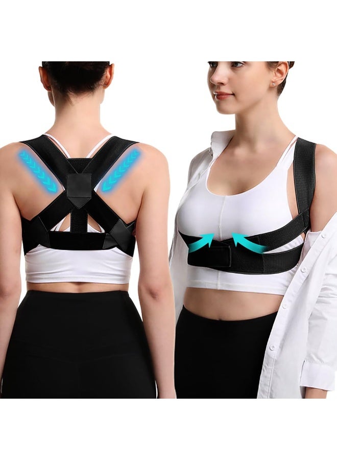 ( LARGE ) Posture Corrector for Women Adjustable Shoulder Brace for Men Back Straightener Improve Posture Correct Hunchback Slouching Kyphosis Invisible Under Clothes Back Support and Trainer - Image 1