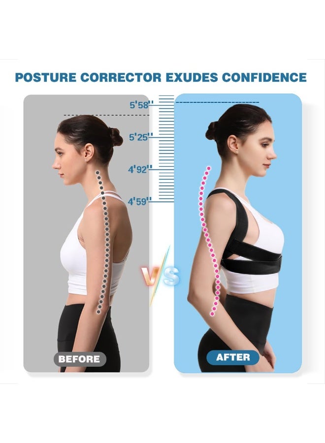 ( LARGE ) Posture Corrector for Women Adjustable Shoulder Brace for Men Back Straightener Improve Posture Correct Hunchback Slouching Kyphosis Invisible Under Clothes Back Support and Trainer - Image 2
