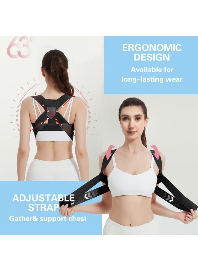 ( LARGE ) Posture Corrector for Women Adjustable Shoulder Brace for Men Back Straightener Improve Posture Correct Hunchback Slouching Kyphosis Invisible Under Clothes Back Support and Trainer - Image 3