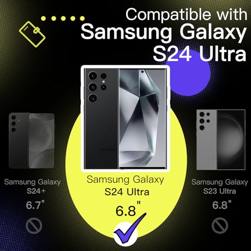 JETech Wallet Case for Samsung Galaxy S24 Ultra 5G Shockproof PU Leather Magnetic Flip Cover with Card Holder Stand Feature and Full Camera Protection Black - Image 3