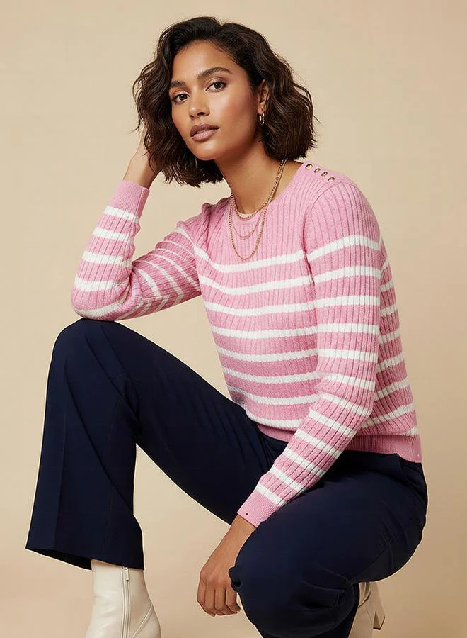 Splash FAV Striped Crew Neck Sweater