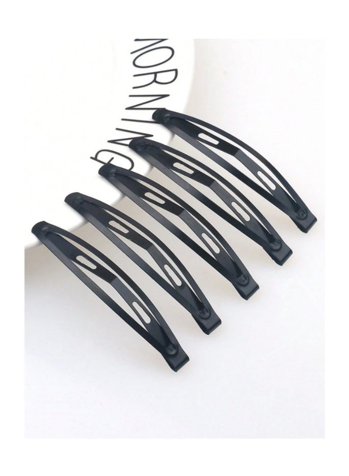 10Pcs Thick Matte Black Hair Clips - Image 4