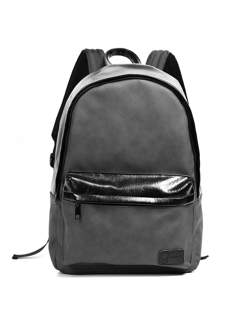 RAHALA - 3550 Leather School Backpack Waterproof Travel Casual Laptop Bag - Image 1