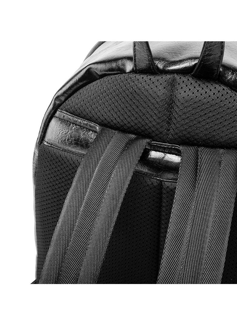 RAHALA - 3550 Leather School Backpack Waterproof Travel Casual Laptop Bag - Image 1
