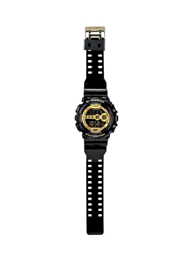كاسيو Men G-Shock Water Resistant Digital Watch GD-100GB-1 - 51 mm - Black - Image 5