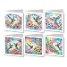 JBTM24 6 Packs Diamond Art Cards Kit Diamond Painting Greeting Cards with Envelopes DIY Card Making Kits for Adults Gifts for Families Friends Partners Hummingbird - Image 2