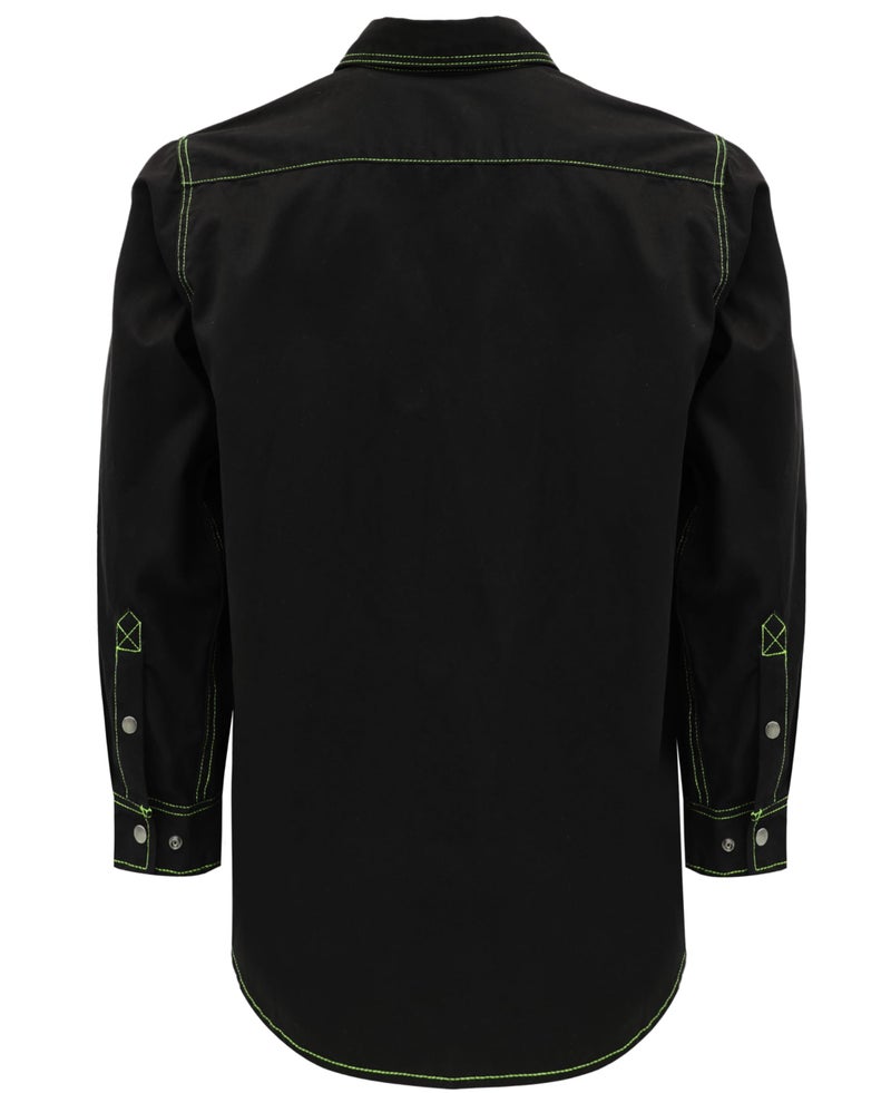 BOCOMAL FR Shirts for Men Snaps Down 7.5oz Water Repellent Fire Resistant Welding Jackets-NFPA2112 CAT2 Black - Image 3