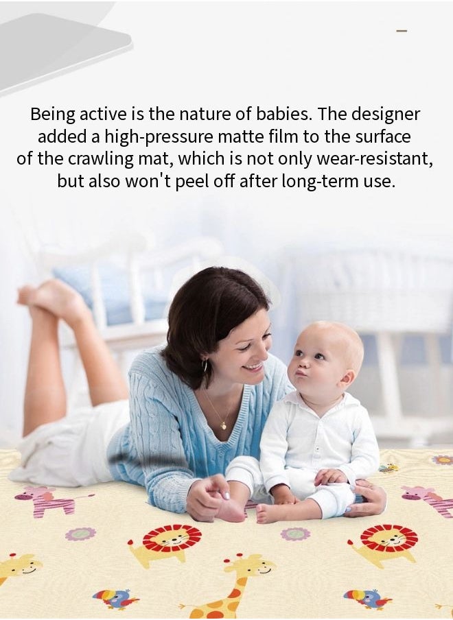 Vixplorn Large waterproof soft baby play mat, baby floor mat, foldable baby play mat, indoor and outdoor reinforced crawling mat, suitable for home, kindergarten, outdoor and travel use (Size：180*100*1cm)  - Image 2