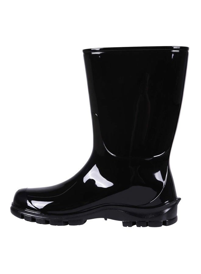 Asgard Women's Mid Calf Rain Boots Short Rubber Boots Waterproof Garden Shoes for Ladies Black 39 (8.5) - Image 4