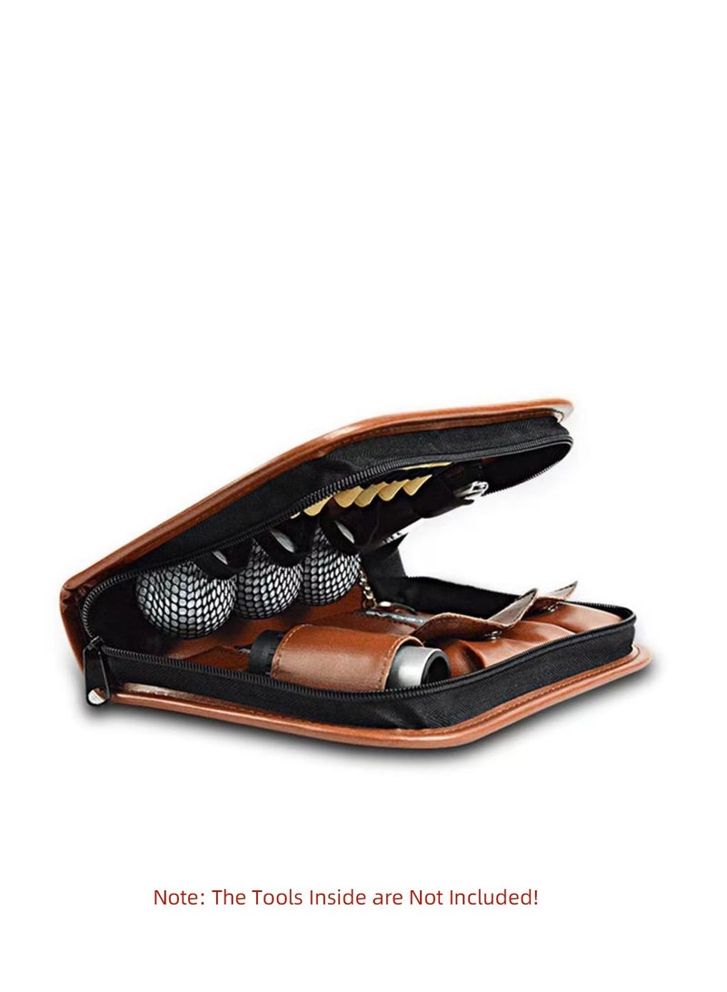 Excefore Golf Accessory Case PU Golf Accessories Bag, Hard Case Organizer with Storage Slots for Tees, Divot, Ball Markers and Golf Essentials, Golf Gifts for Golfers - Image 5