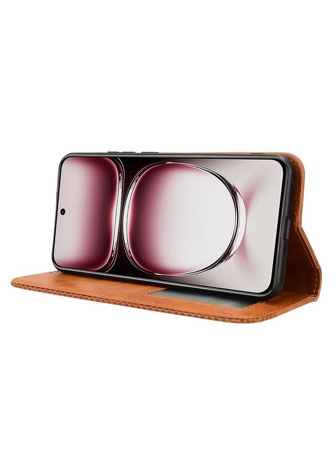 S-TOP Case For OPPO Reno12 5G Global Magnetic Buckle Retro Texture Leather Phone Case - Image 5