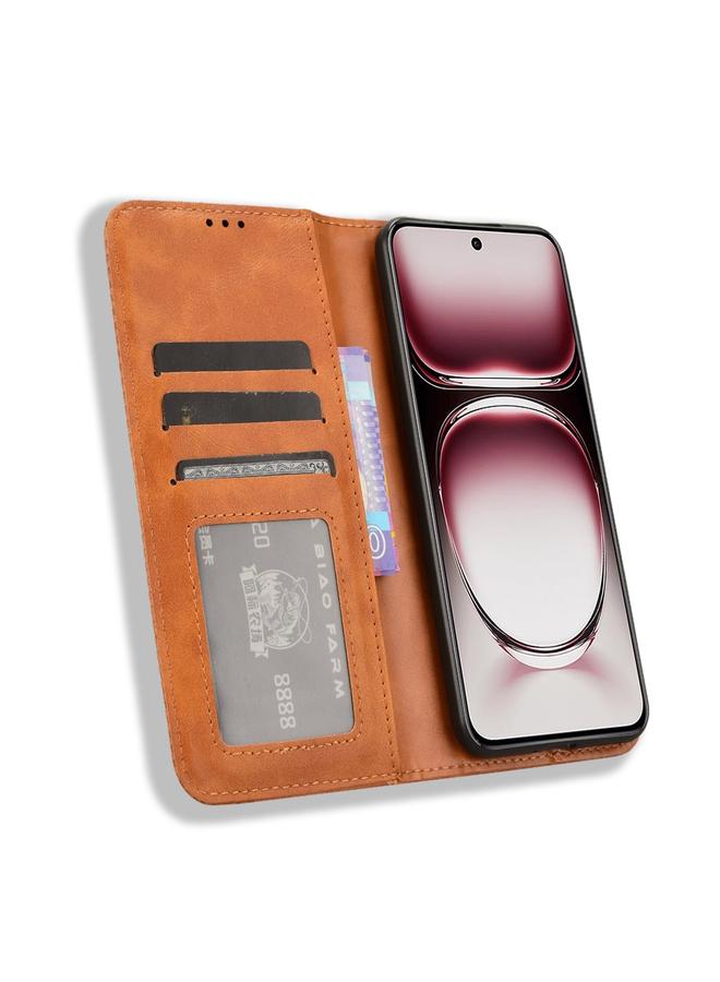 S-TOP Case For OPPO Reno12 5G Global Magnetic Buckle Retro Texture Leather Phone Case - Image 4