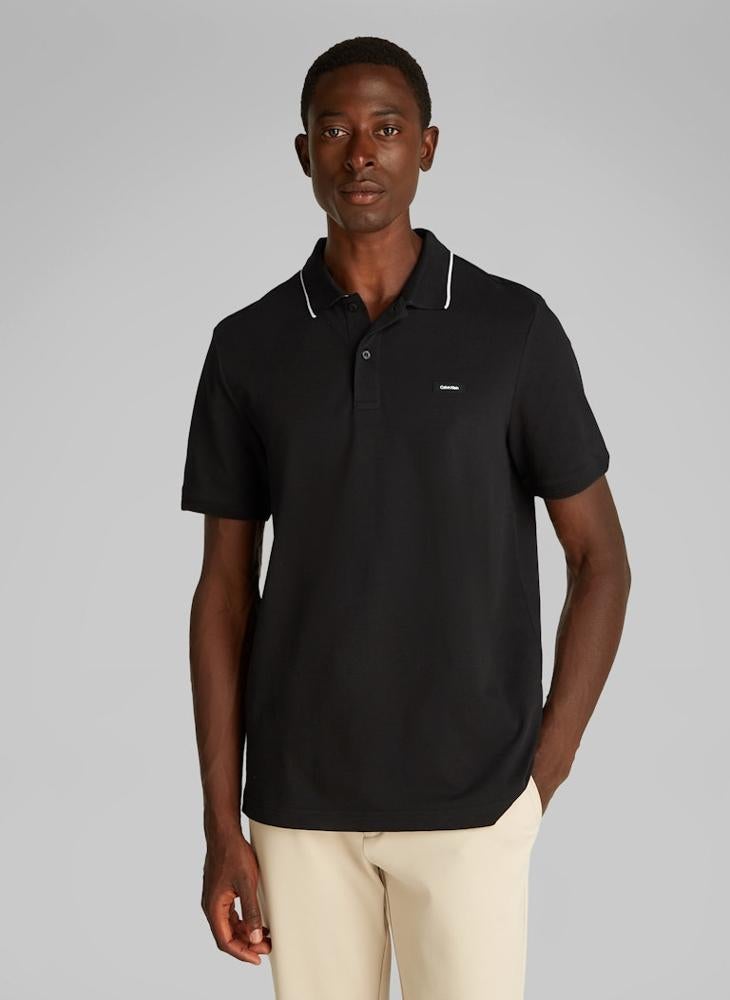 CALVIN KLEIN Stretch Pique Short Sleeve Polo  - Image 1