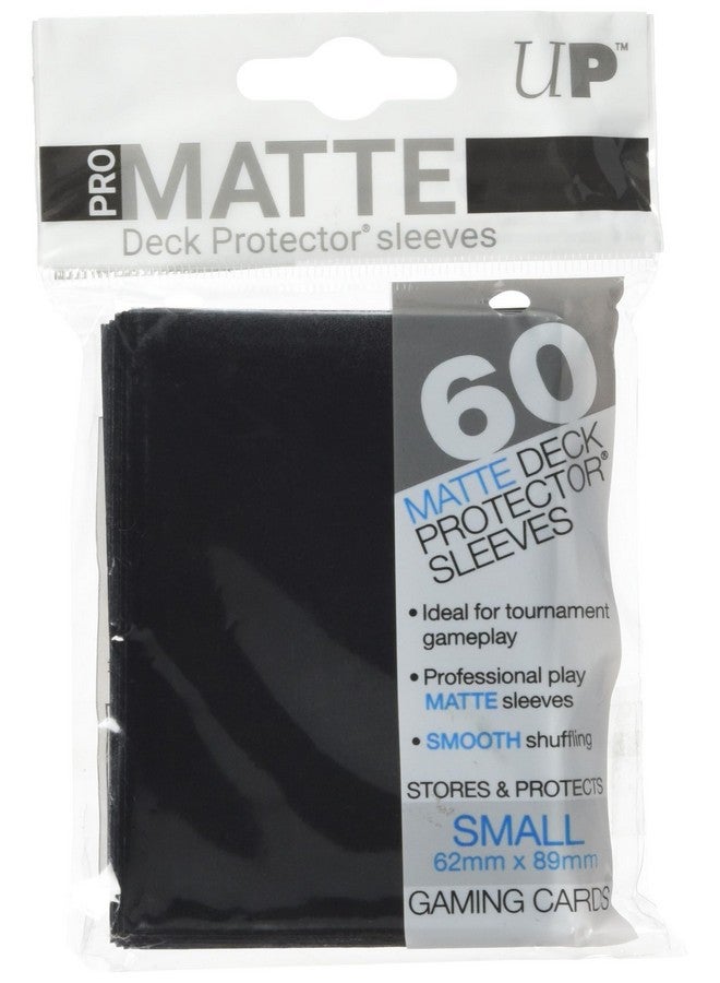 Ultra Pro 60ct Pro-Matte Black Small Deck Protectors, black, small - Image 1