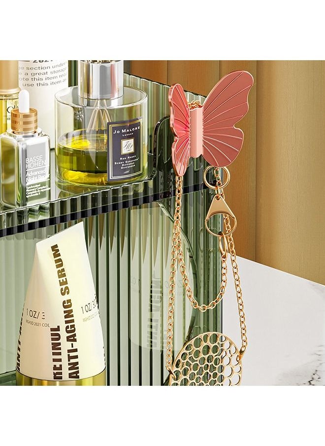 XiuWoo - Makeup Organizer Large Acrylic Skincare Organizer Dustproof Waterproof Cosmetic Display Case for Vanity Bathroom Countertop Makeup Storage Box for Lipsticks Perfume Green - Image 1